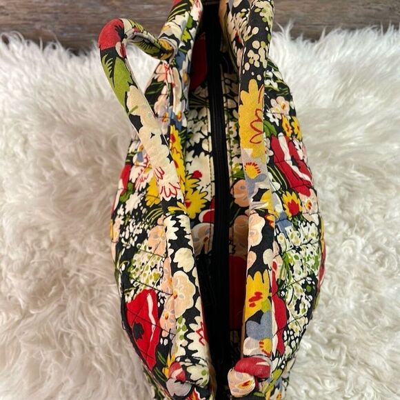 VERA BRADLEY Poppy Fields Retired Design Quilted Floral Handbag Satchel Tote Pur - Picture 8 of 15